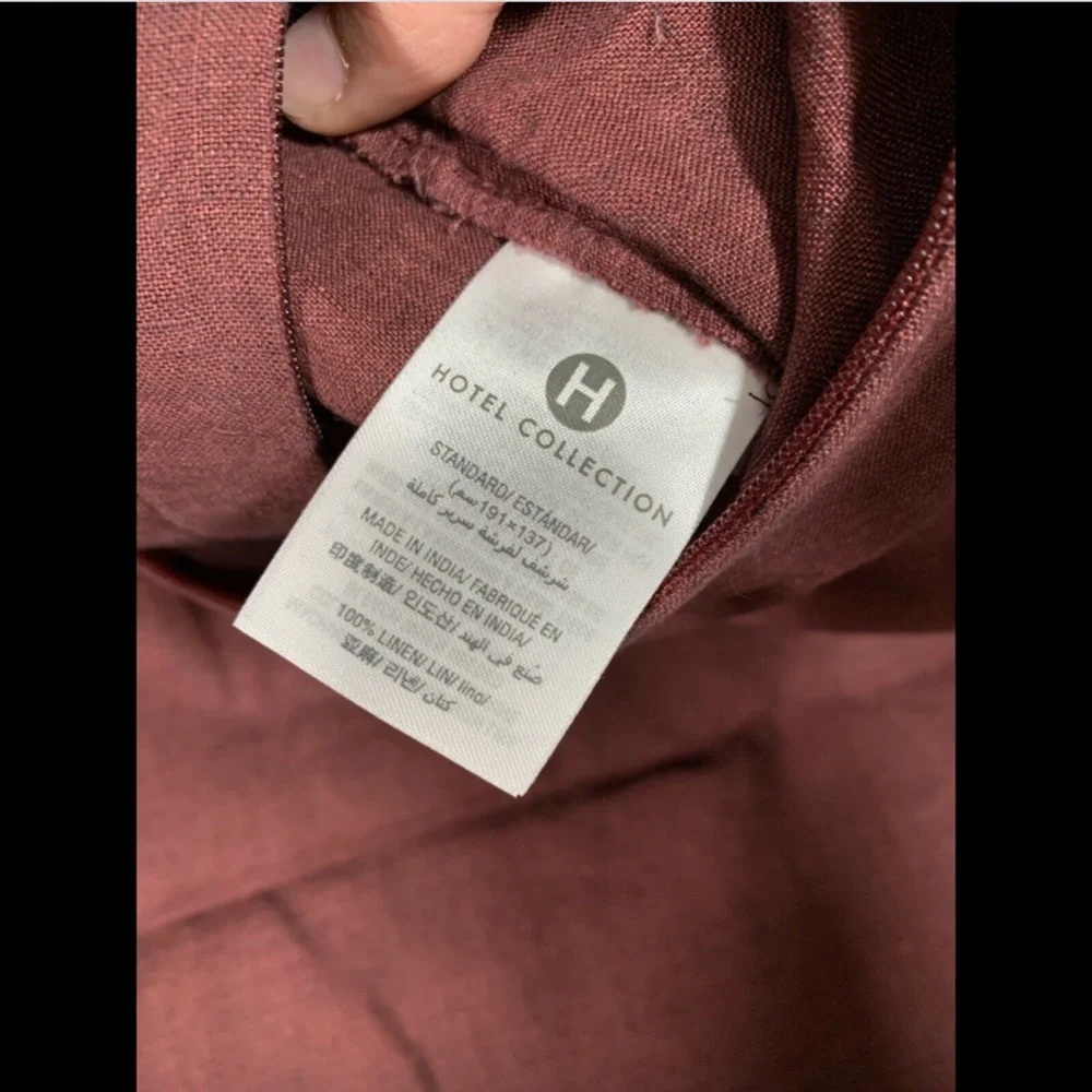 NIB $120 Hotel Collection 100% Linen (1) Standard Sham Pillow Case‎ #242